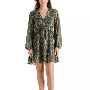 Olive Leopard Print Dress